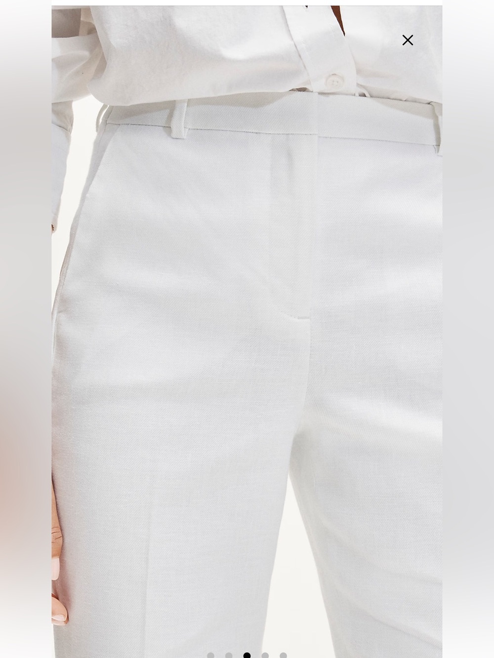 J. Crew Kaya Pant in stretch linen blend- White - Picture 4 of 7